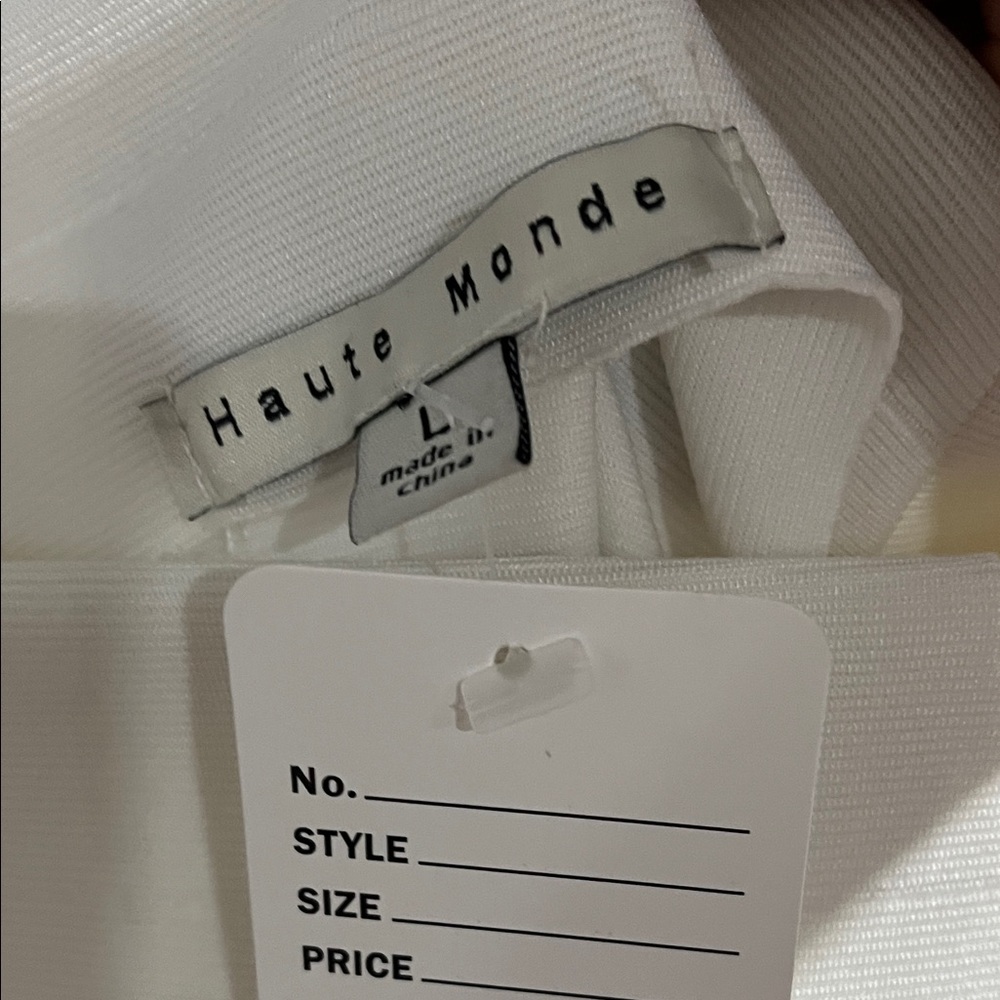 Haute Monde Cream Off-Shoulder Mini Dress - Picture 2 of 2